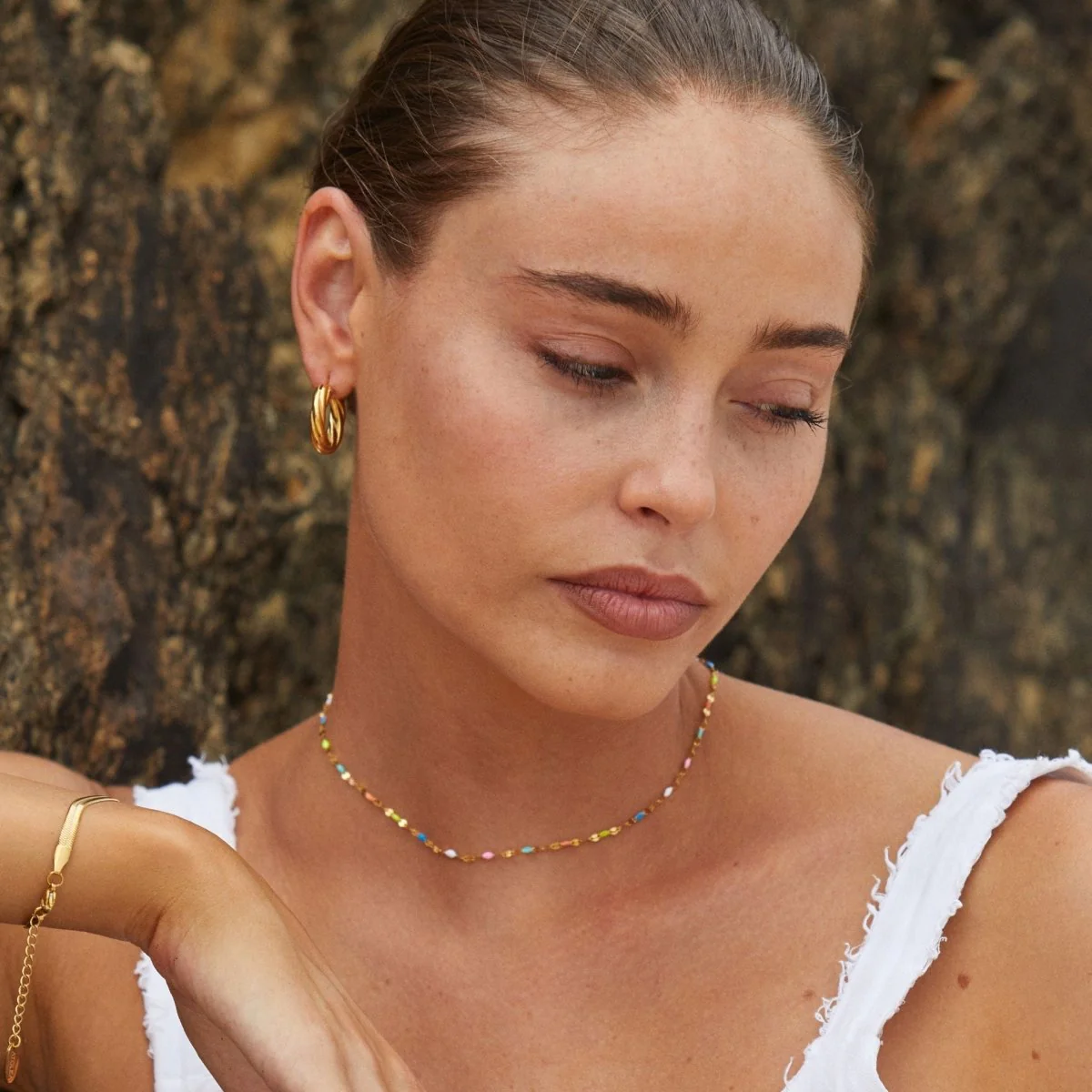 Dames Choker Ketting Met Regenboogstijl Trendy Accessoire - Afbeelding 9