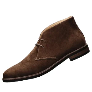 Heren Schoenen Chukka Stövlar van Suède, Bruin, Minimalistisch Ontwerp, Comfortabel voor Diverse Gelegenheden