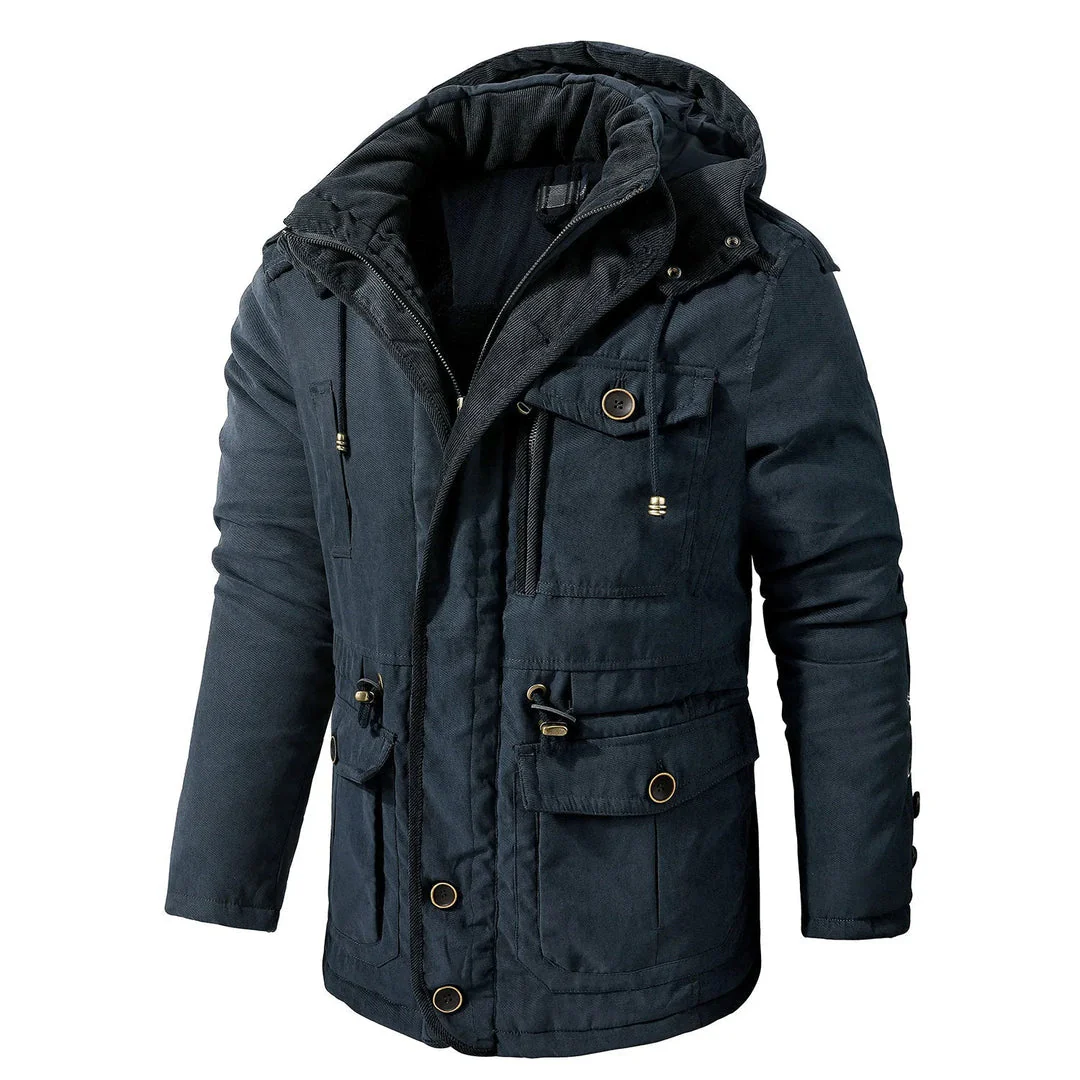 Heren Utility Jacket Met Kap – Weerbestendig – Multi-Pocket - Afbeelding 2
